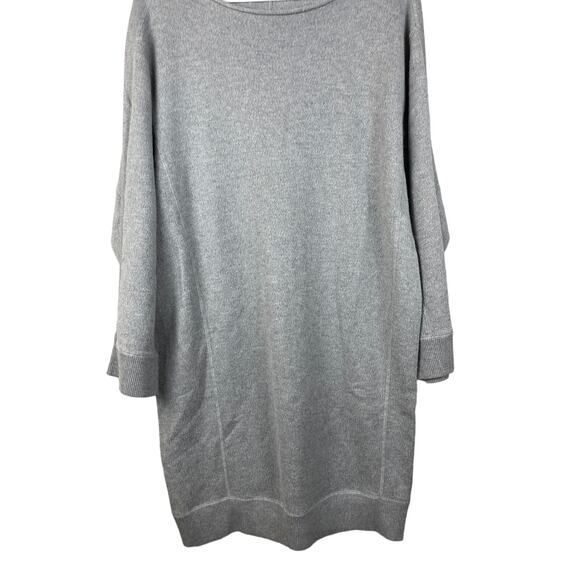 VINCE Trouvé Light Gray Boat Neck 3/4 Wide Sleeves Sweater Dress Size Medium - Picture 5 of 8